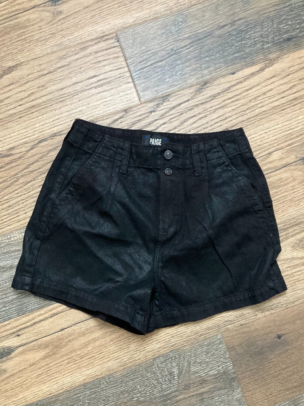Paige Pleated Mayslie Short Midnight Oil Size 26